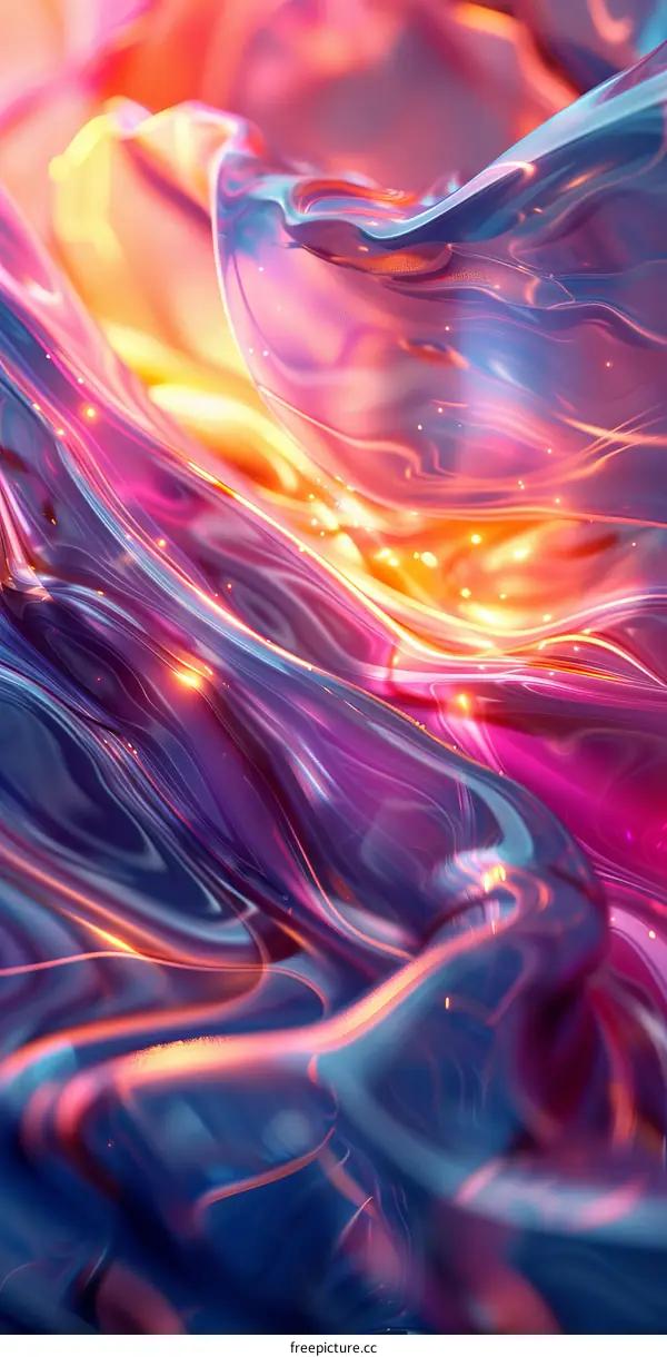 Abstract Liquid Colors Flowing Art