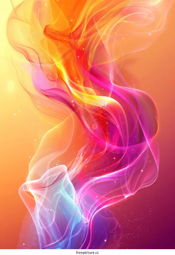 Abstract Colorful Flowing Design
