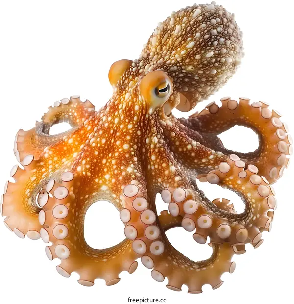 A close up of a octopus