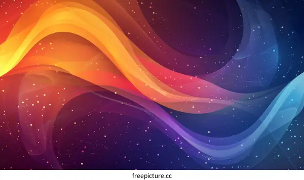 Colorful Geometric Wavy Lines