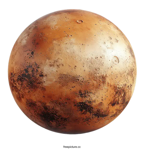 [Transparent Background PNG]Mars Planet Surface Illustration
