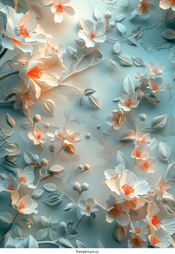 3D Floral Wall Art Design