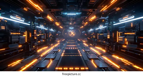 futuristic spaceship interior