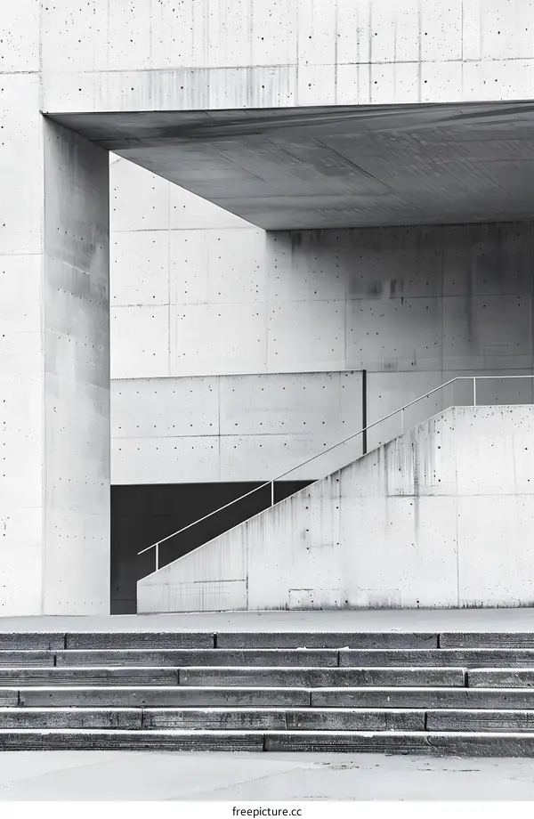 Abstract Architecture Concrete Stairs Minimalist Design