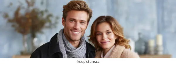 Couple Portrait Indoor Casual Wear