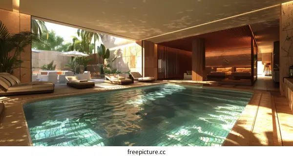 Luxury Indoor Pool Spa Resort Design