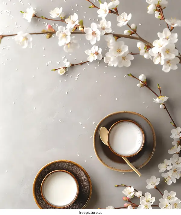 Almond Milk with Spring Blossom