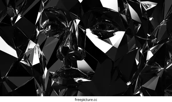 Abstract Geometric Woman Portrait Illustration