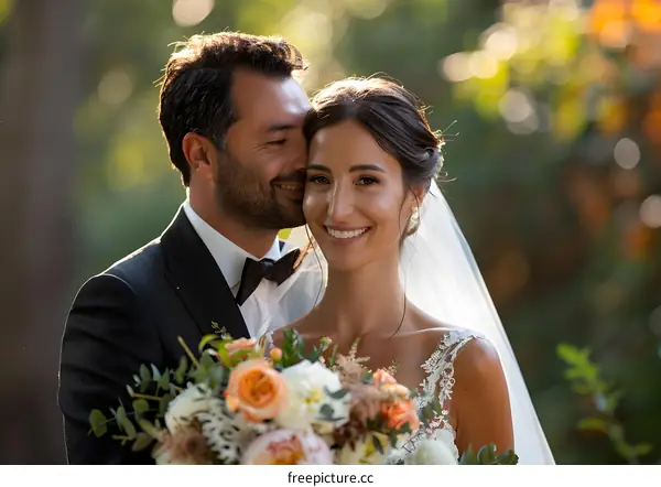 Happy Couple at their Wedding
