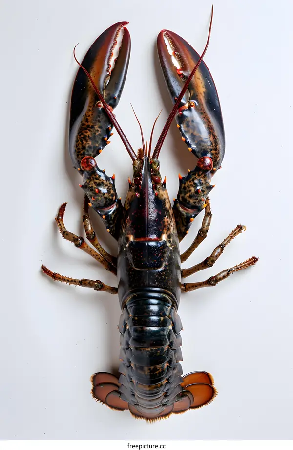 A lobster on a white background