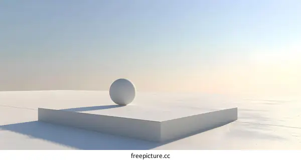 Minimalist 3D Render of an Egg on a Platform