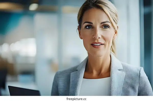 Portrait of a Confident Businesswoman in an Office