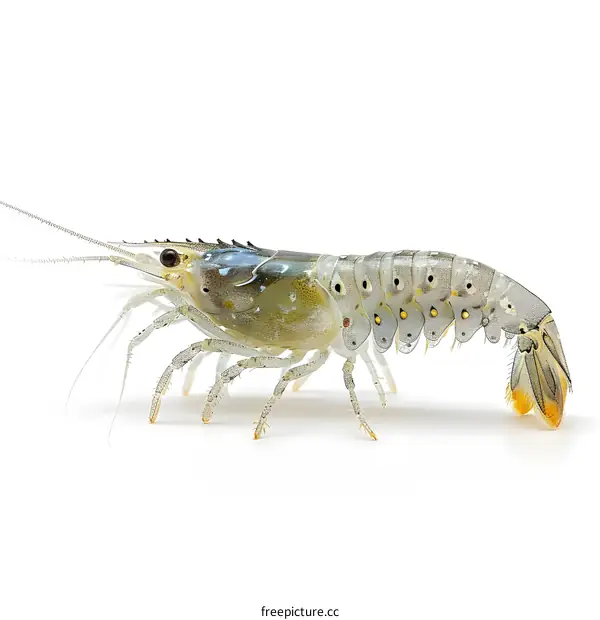 A transparent shrimp