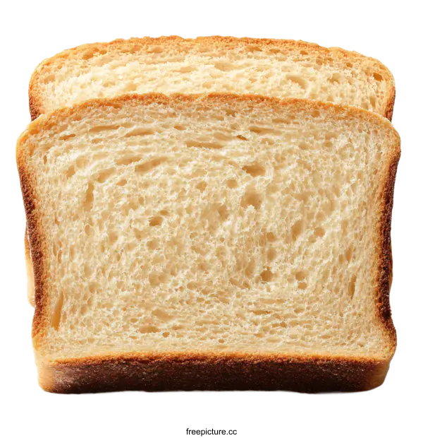 [Transparent Background PNG]Close Up of Two Slices of Bread