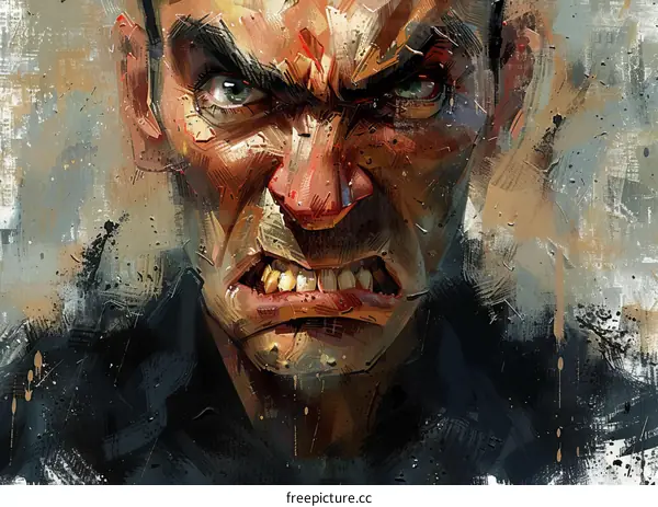 portrait of an angry man