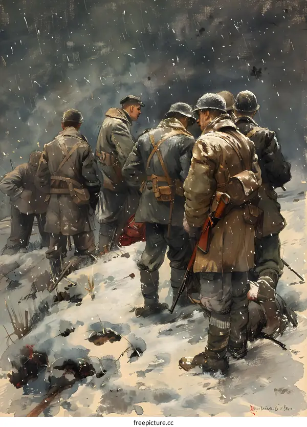 World War I: Soldiers in the Snow