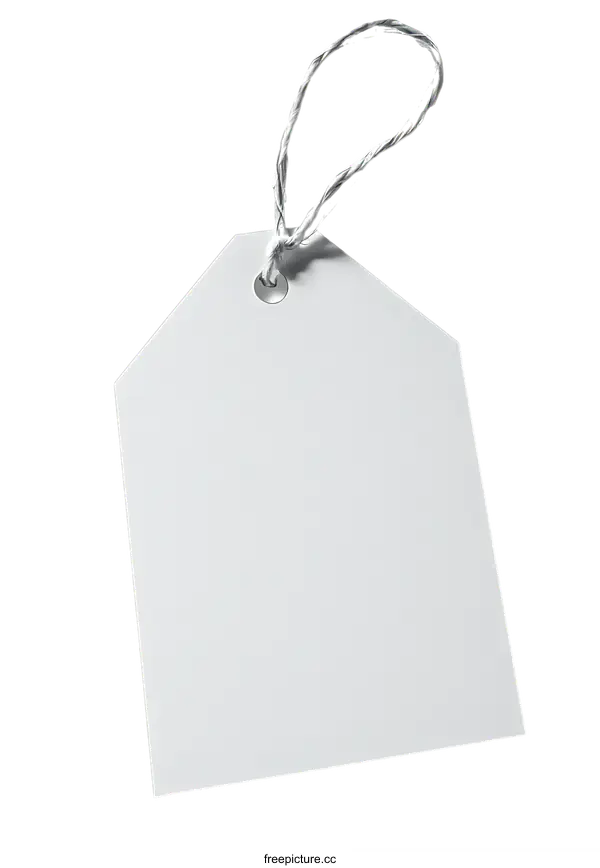 [Transparent Background PNG]Blank Paper Tag with String