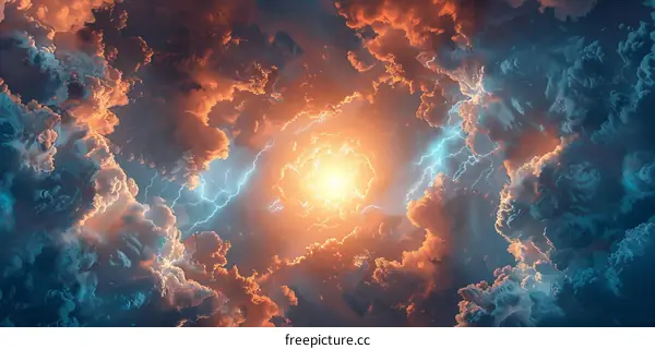 Surreal Heaven and Hell Landscape