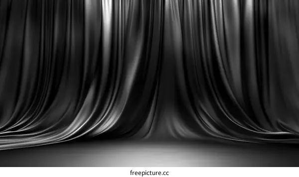 Elegant Black Drapery Background