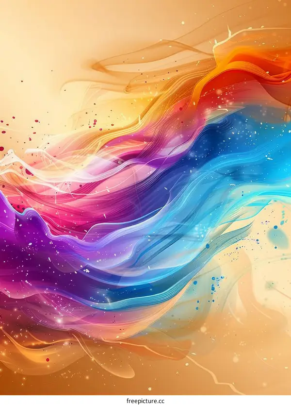 Abstract Vibrant Waves