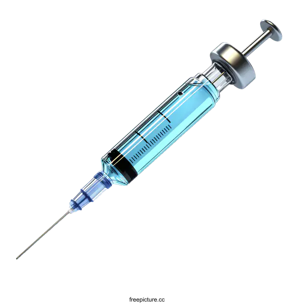 [Transparent Background PNG]Medical Syringe Illustration for Vaccination