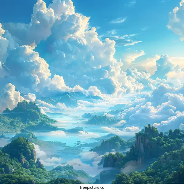 Mountain and Water Landscape Painting