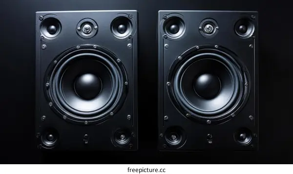 High-End Black Sound Speakers