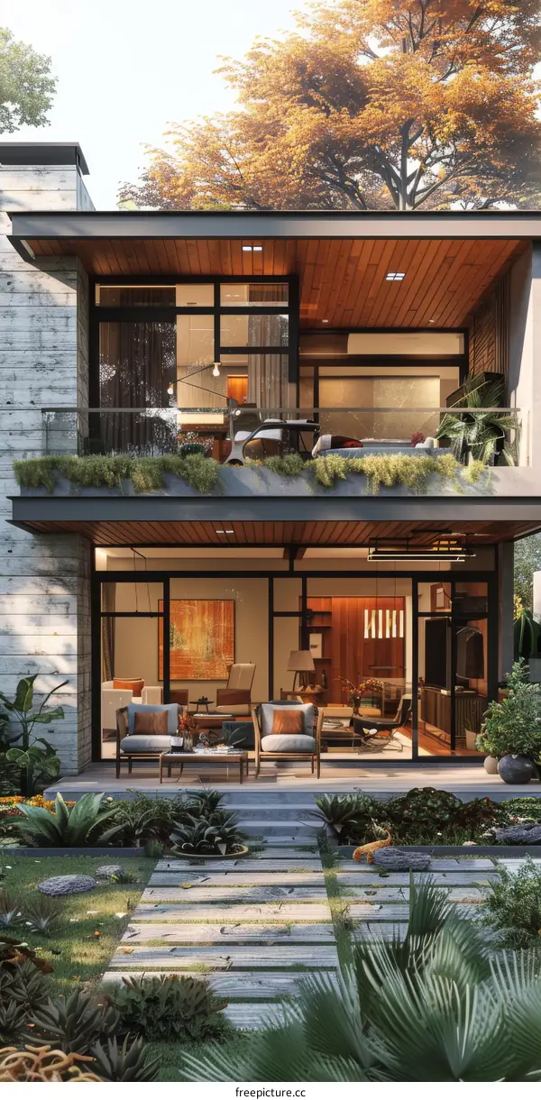 Modern Two-Story House Exterior Design