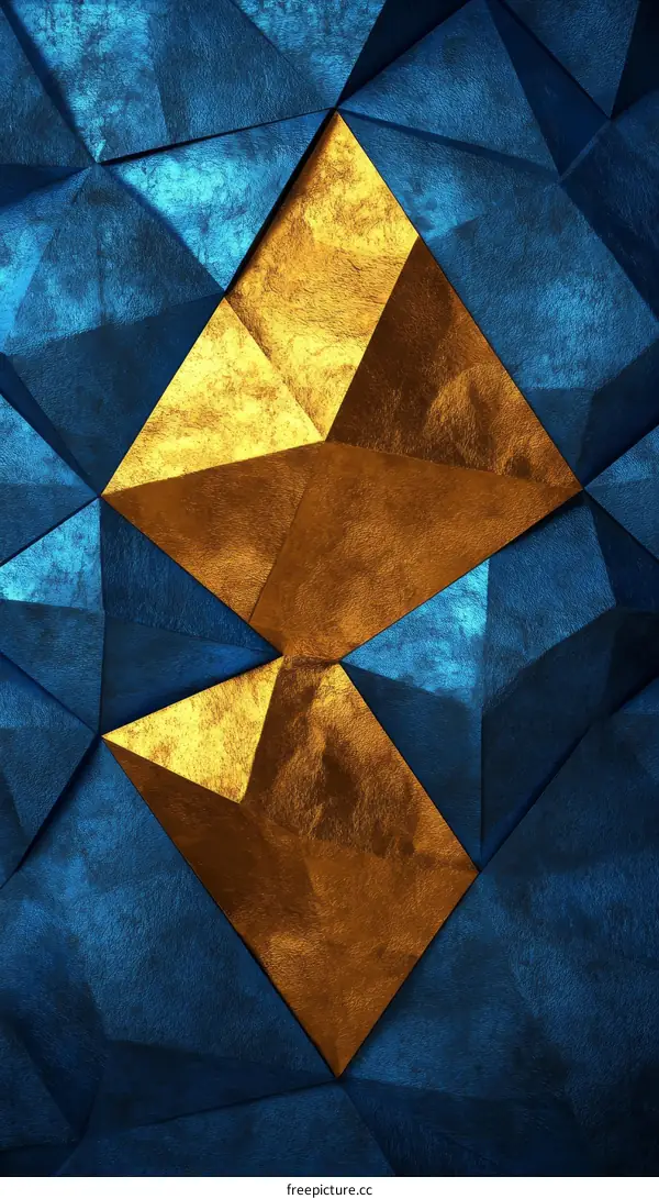 Geometric Abstract Background Design with Golden Accent