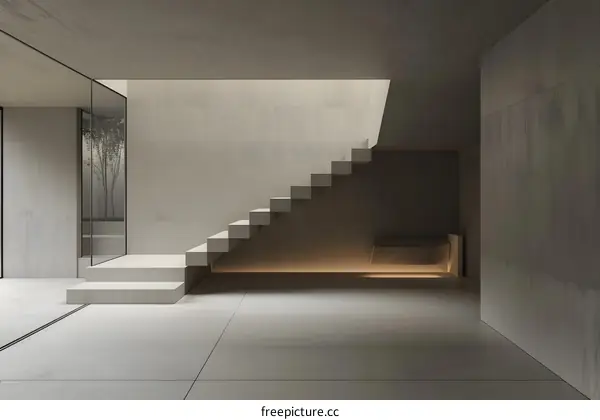 Modern Concrete Staircase Interior Design