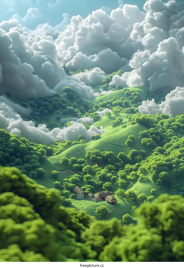 Village in the mountains