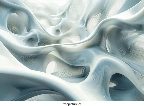 Abstract White Organic Structure