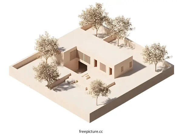 Modern House Wooden Model Minimalist Design