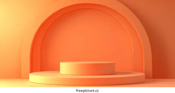 Abstract Peachy Product Display Stage