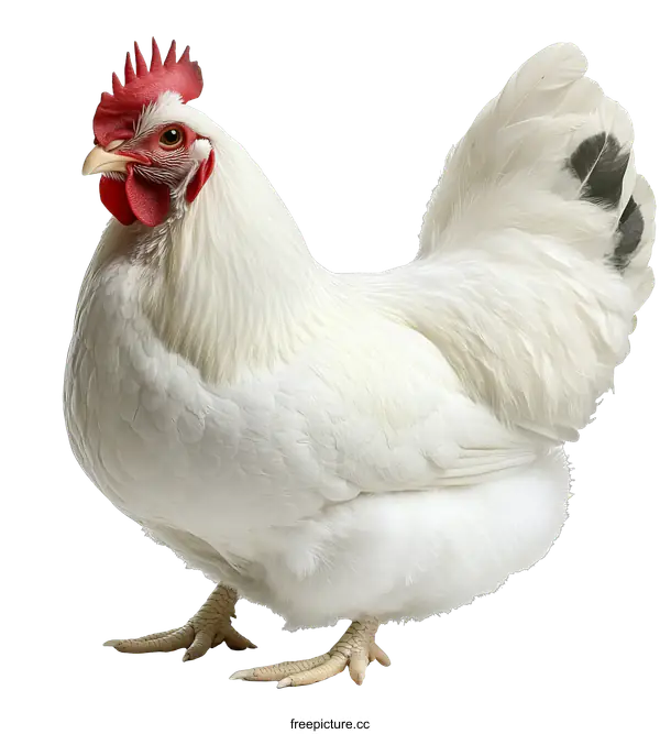 [Transparent Background PNG]White Chicken Isolated on White Background