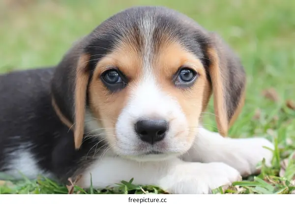 Adorable Beagle Puppy in the Grass