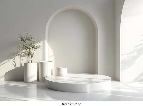 The interior of a minimalist room