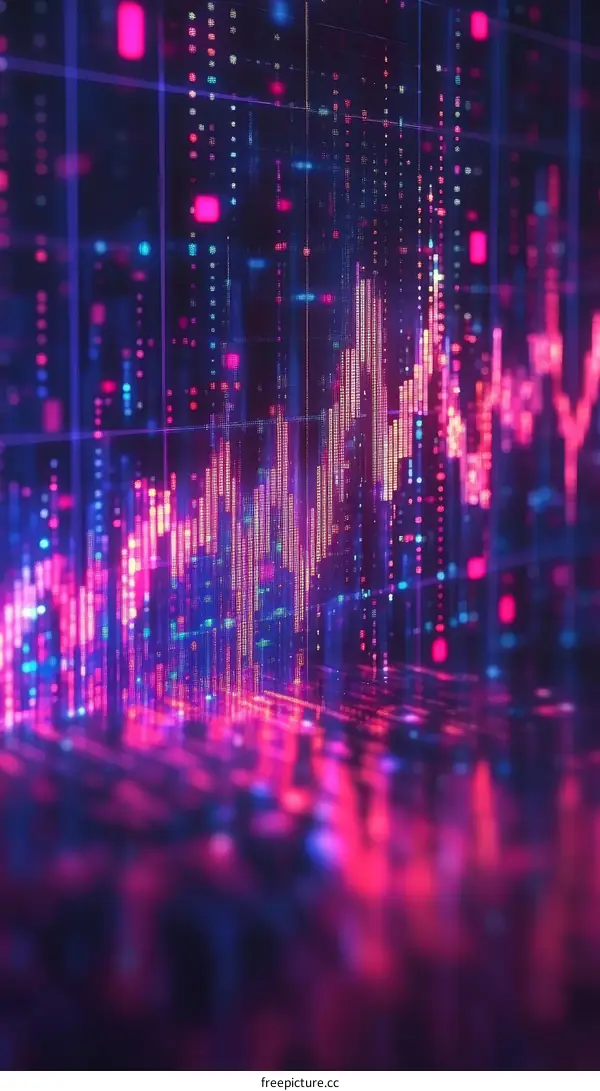 Abstract Digital Financial Graph Illustration