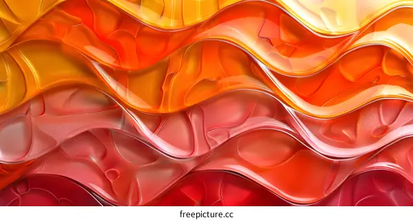 Abstract waves background in red and orange tones