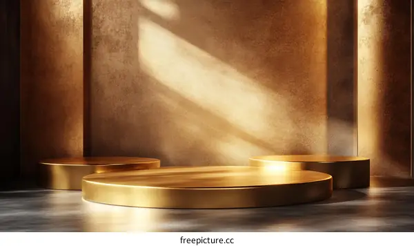 Golden Podium Display for Products