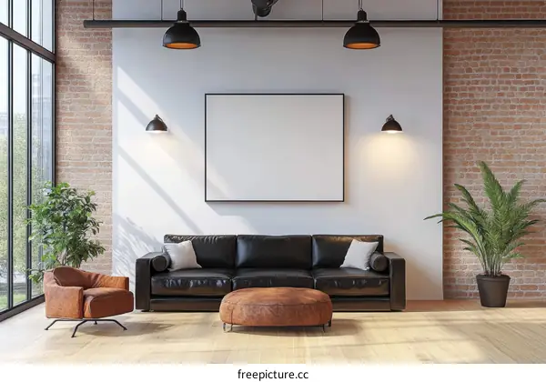 Modern Living Room Interior Design Illustration