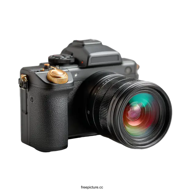 [Transparent Background PNG]Modern Professional Digital Camera Close Up