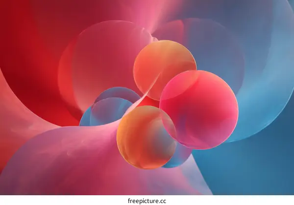 Abstract Colorful Intertwined Circles