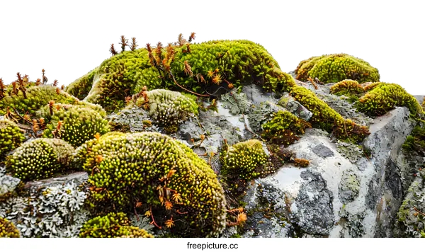 [Transparent Background PNG]Close Up Of Green Moss On A Rock