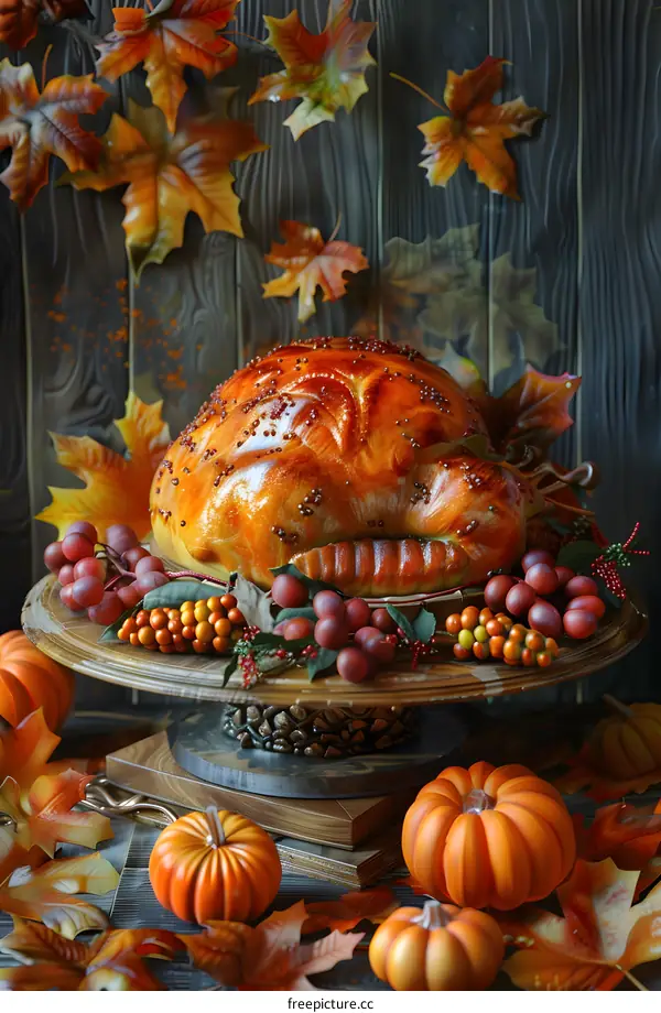 Thanksgiving turkey cake