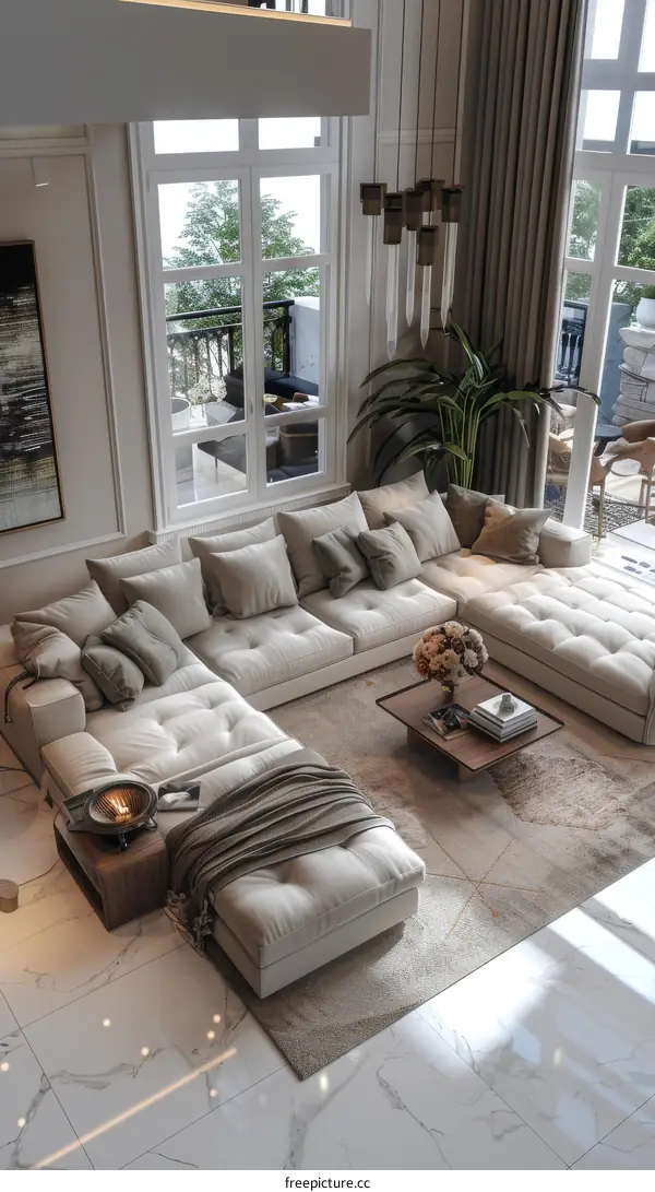 Modern, Chic Living Room Interior Design