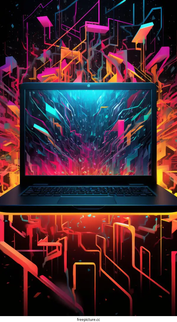 Laptop in the Digital Frontier of Cyberspace