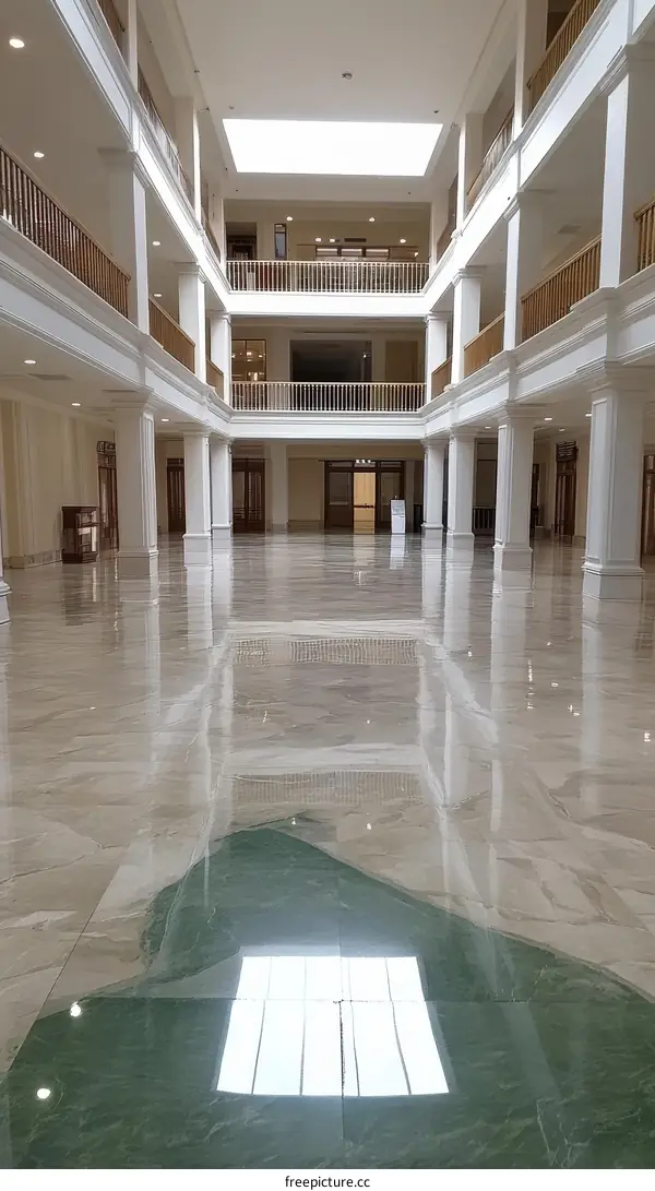 Grand Interior Hallway of a Majestic Building