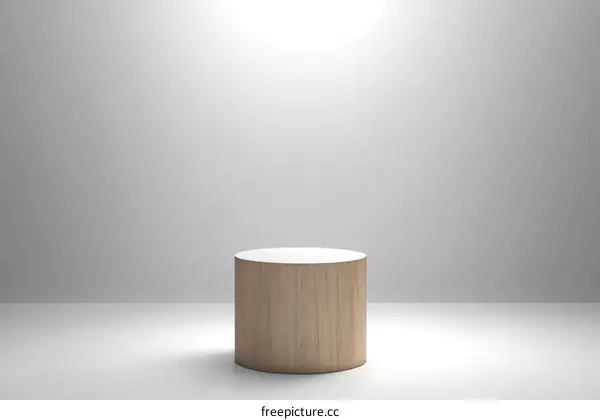 Simple Wood Cylinder Display Stand