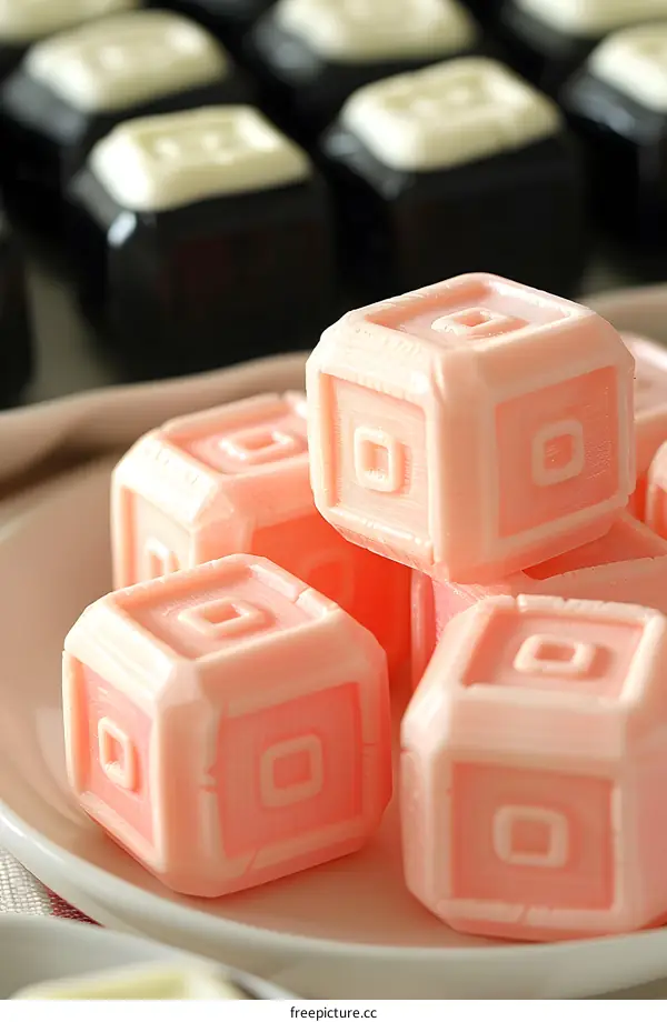 Pink Square Candy Blocks
